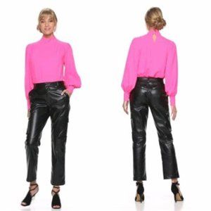 NWT Cara Santana Faux Leather Cargo Pant Size 10